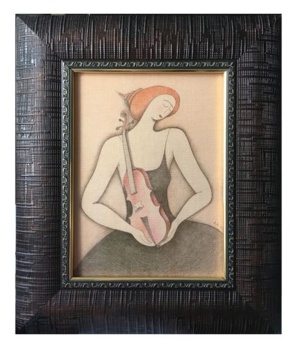 Муза. 1998. Бум., карандаш. 15 Х 10 см